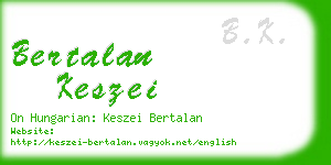 bertalan keszei business card